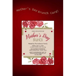 Foto Floral Moderno Dia de as mães Brunch Convites