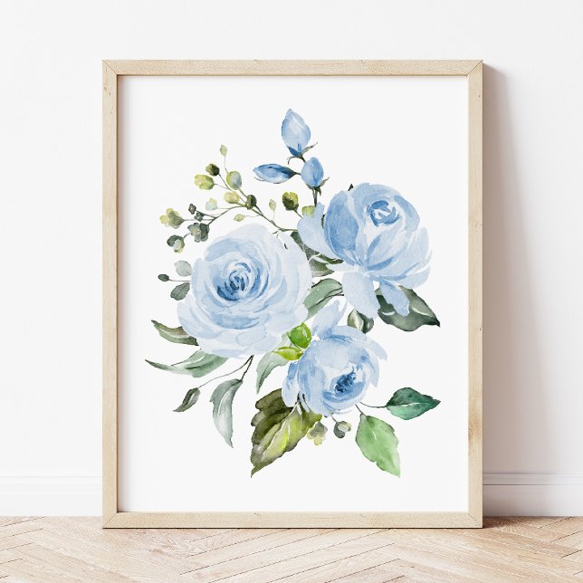 Foto Flores Azuis, Flores De Aquarela, Enfermeiro Menin (Criador carregado)