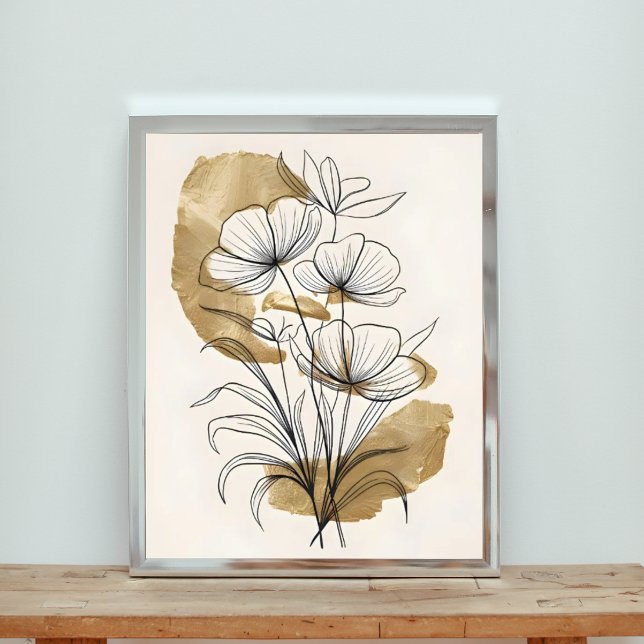 Foto Flores de Abstrato de folha Dourada luxo (Criador carregado)