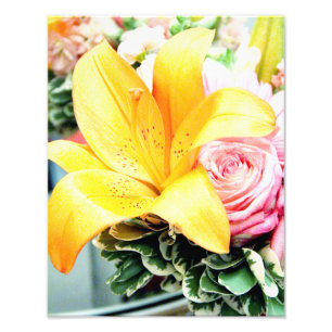 Foto flores de casamento laranja rosa estrela lírio ros
