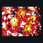 FOTO FLORES DE PETUNIA<br><div class="desc">Um vibrante design vermelho,  amarelo,  preto e branco pop de petúnias.</div>