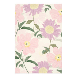 Foto Flores Rosa Elegantes Aquarela Boho Floral