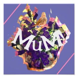 Foto Flores roxas e aves