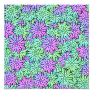 Foto Flores roxas e verdes divertidas