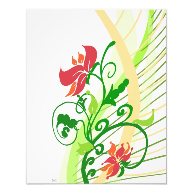 Foto Flores vermelhas (Frente)