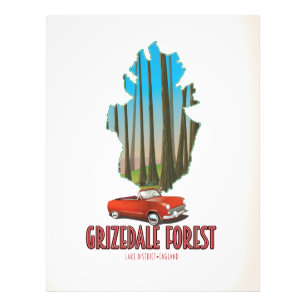 Foto floresta grizdale lake district inglaterra mapa