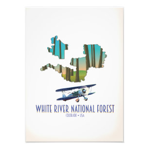 Foto Floresta Nacional de White River Colorado mapa EUA