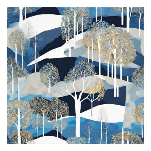Foto Florestas de inverno Azul Branca de Neve Moderna