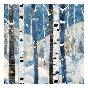 Foto Florestas de inverno azul-brancas