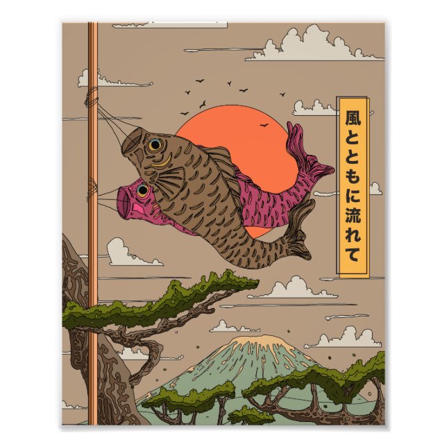 Foto Fluxo com o Vento Koinobori (Frente)