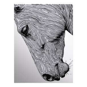 Foto Fluxo do Cavalo de Arte da Linha Minimalista Selva