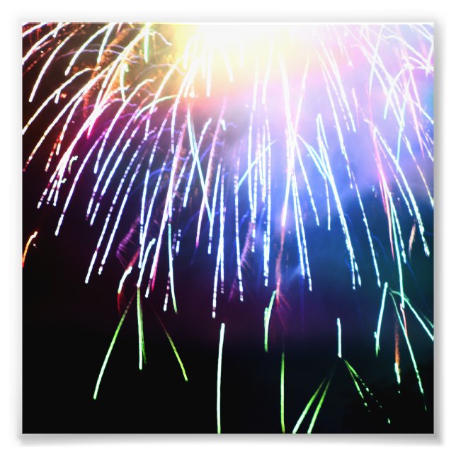 Foto Fogos de Artifício Brilhantes de 4 de Julho 6x6 Qu (Frente)