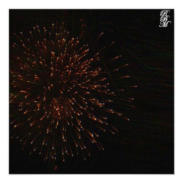 Foto Fogos de Artifício Laranja (Frente)
