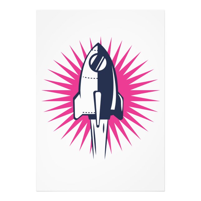 Foto Foguete de Espaço Retroativo (Frente)