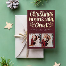 Foto Foil de Natal Comece Com Cristo