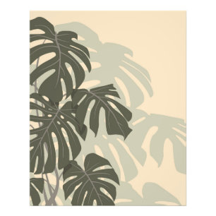 Foto Folhas de Monstera (Verde e Areia)