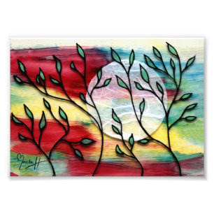 Foto Folhas e camadas transparentes de tinta