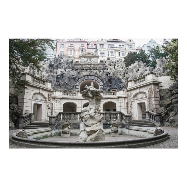 Foto Fonte com estátua de Netuno em Praga (Frente)