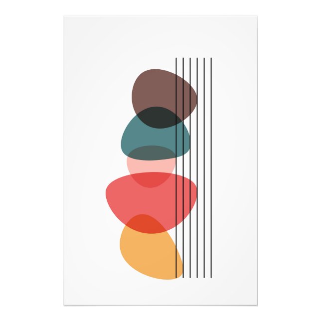 Foto Formas Orgânicas Composição Moderna Artística (Frente)