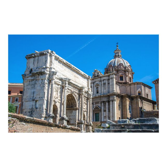 Foto Fórum Romano arruina em Roma, Itália (Frente)