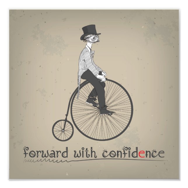 Foto Forward With Confidence Vintage Bicycle Photo (Frente)