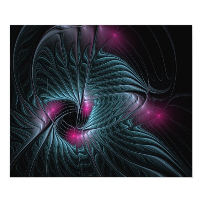 Foto Fractal de Fantasia Colorida abstrato (Frente)