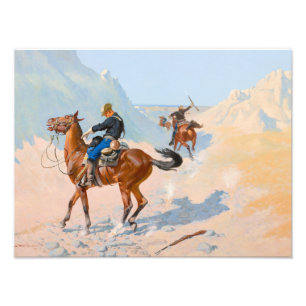 Foto Frederic Remington - A Guarda Avançada, ou A Mil