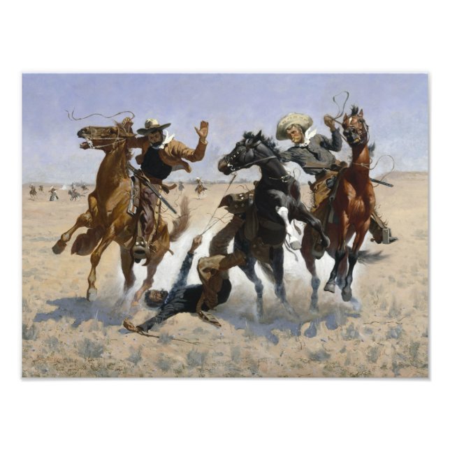 Foto Frederic Remington - Ajudando um camarada (Frente)