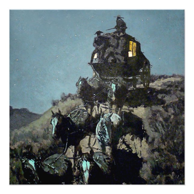 Foto Frederick Remington “A Velha Diligência” (Frente)