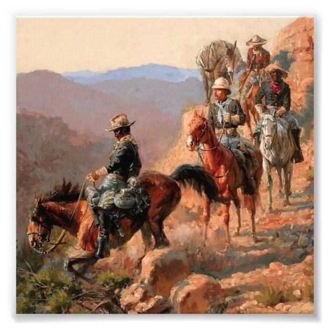 Foto Frederick Remington "Com a 10ª Cavalaria" (Frente)