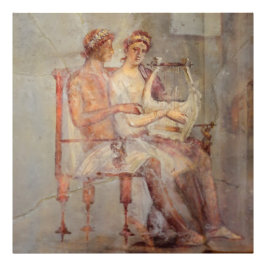 Foto Fresco de uma Lição de Música, Pompeia