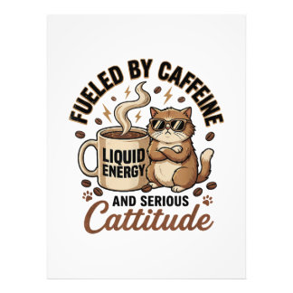 Foto Fueled by Caffeine and Serious Cattitude Funny Cat