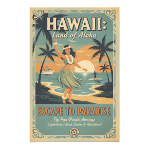 Foto Fuga para o Paraíso Terrestre Havaiano Vintage
