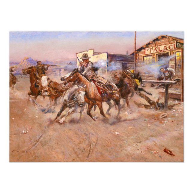 Foto Fuma de um. 45 por Charles Marion Russell (Frente)