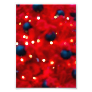 Foto Fundo Abstrato de Natal Vermelho com Bokeh