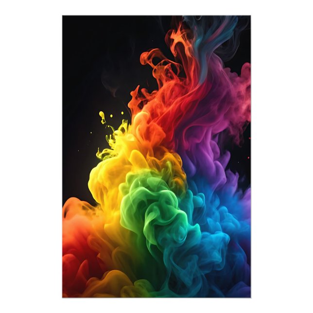 Foto Fundo negro de nuvens negras de fumo de tinta e ar (Frente)