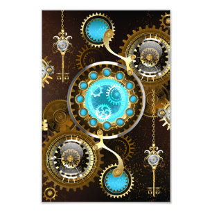 Foto Fundo Rusty Steampunk com Lentes Turquesa