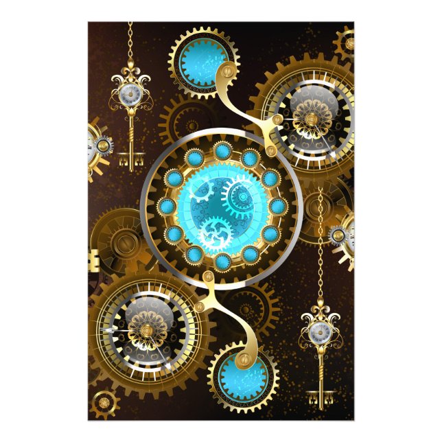 Foto Fundo Rusty Steampunk com Lentes Turquesa (Frente)