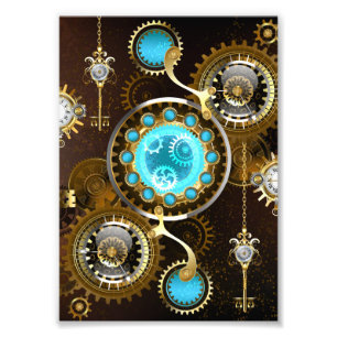 Foto Fundo Rusty Steampunk com Lentes Turquesa