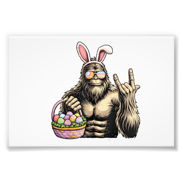 Foto Funny Bigfoot Easter Egg Rock Sasquatch Easter Day (Frente)