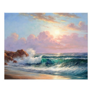 Foto Fúria do Oceano Encontra o Abraço do Pôr do Sol