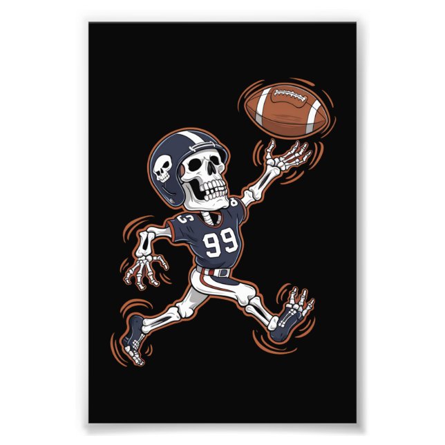 Foto Futebol americano Skeleton Halloween (Frente)