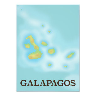 Foto Galápagos mapeia poster de férias