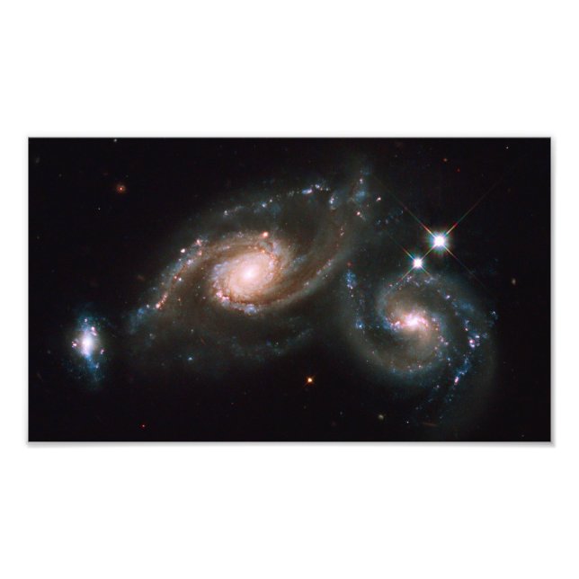 Foto Galáxias Arp 274 NASA Espaço (Frente)