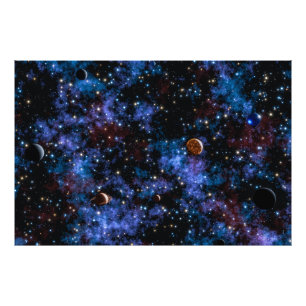 Foto Galáxias, estrelas e planetas coloridos à noite