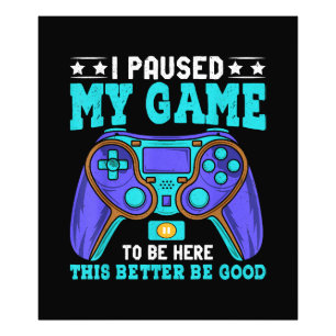 Foto Gamer Shirt Boys Men Crianças Pausaram Meu Jogo Pa