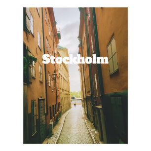 Foto Gamla Stan, Souvenir de Estocolmo, Retro Europeu