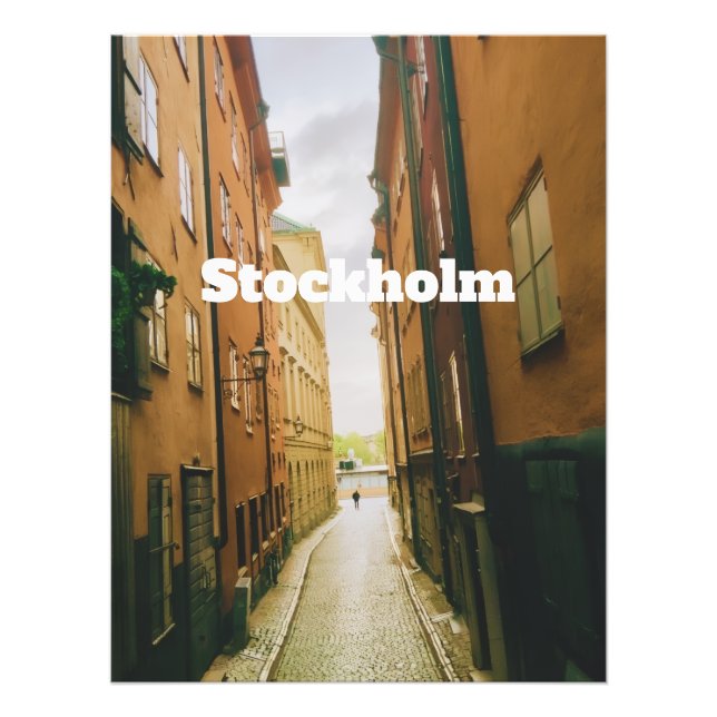 Foto Gamla Stan, Souvenir de Estocolmo, Retro Europeu (Frente)