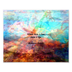 Foto Gandhi - Citação Inspiracional sobre Amor, Vida e 