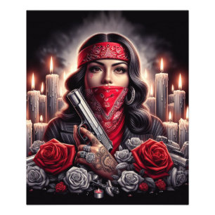Foto Gangster Girl Hip Hop gráfico chicano